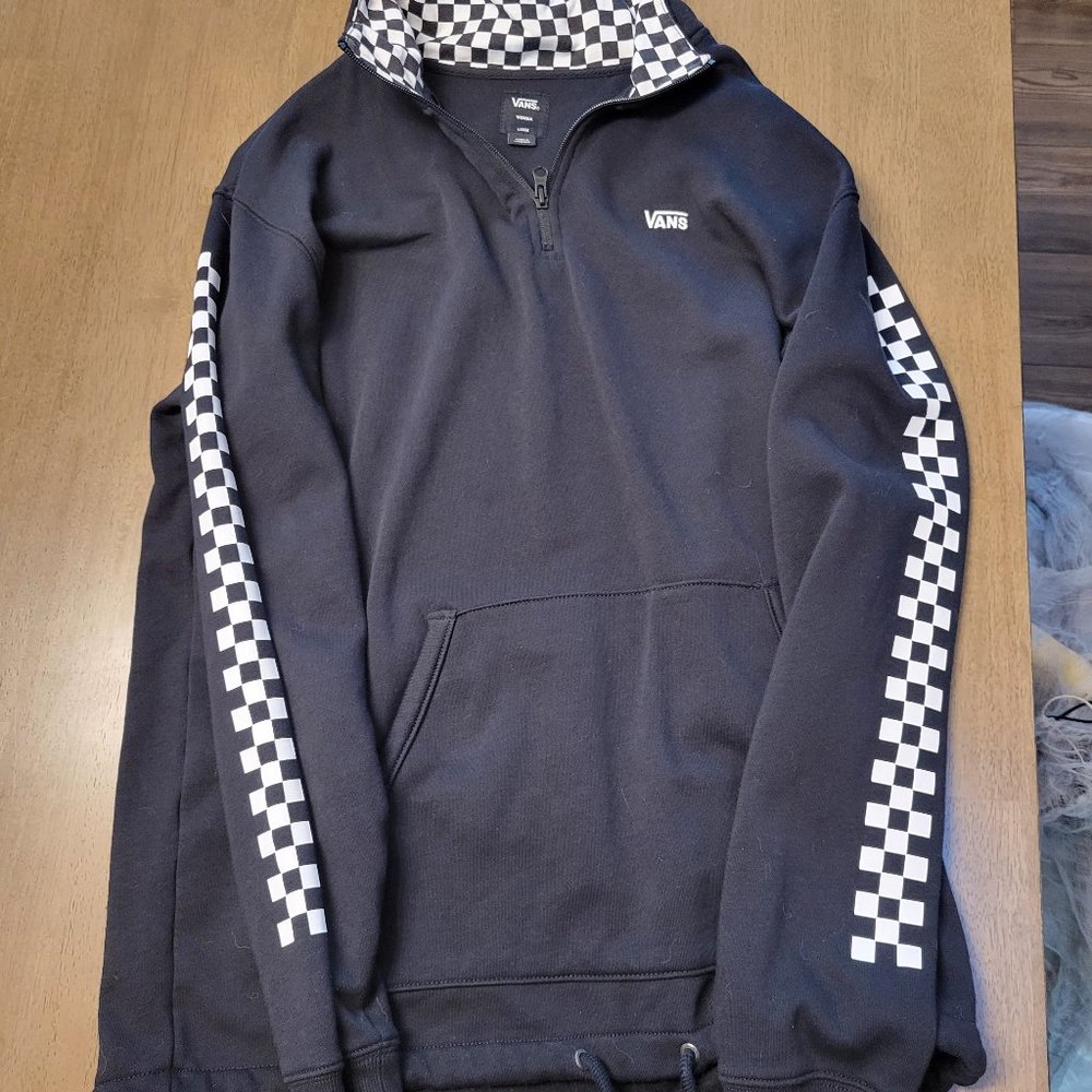 Vans 1/2 zip checkered pull over